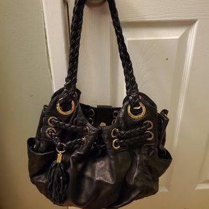 soft black leather Michael kors bag